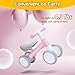 INFANZIA Baby Balance Bike for 12-36 Month Boys Girls, 1 Year Old Toddler First Bike No Pedal with Adjustable Seat, Infant 4 Wheels Bicycle Ride On Toys Kids First Birthday Gifts (Pink)