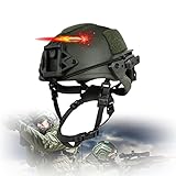Le casque HelmetCevlar BulletParres est constitué d'une couche résistante aux chocs avec PPE doublure et Ldv Couche de sommeil mémoire, qui peut vous protéger des menaces de 9 mm Fmj balles. Système anti-vibration, fonction de réglage avant et arrière le rendent approprié pour la circonférence de la tête 52-54 avec un solide système d'éclairage et identification du signal lumière sur rails gauche et droit