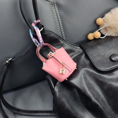 Image of Bag Charm for Handbags Decoration,Mini Leather Bag Keychain,Fashion KeyChain Accessory For Handbags Purse