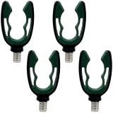BlesConi 4pcs Carp Fishing Rod Rest Testa Supporto in Silicone a forma di U per Bank Sea Lake Bar Pod Treppiede 3/8 Filo Nero Verde