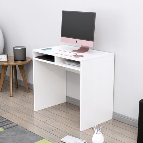 Image of Bniture Wooden Study Table for Home | Engineered Wood Laptop Study Table | Multi Purpose Office Desk for Laptop, Computer, Writing | Table for Study | Workstation Home & Office | Frosty White
