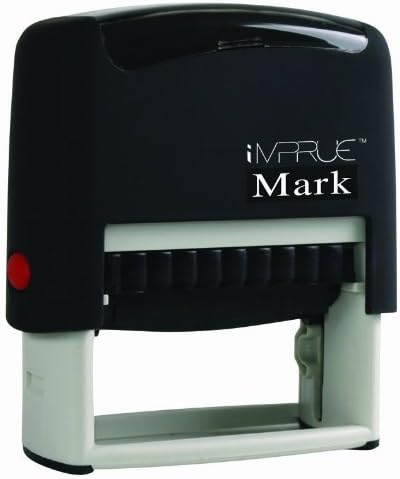 Imprue Mark- Sello de goma autoentintado personalizado de 3 LÍNEAS con dirección de retorno