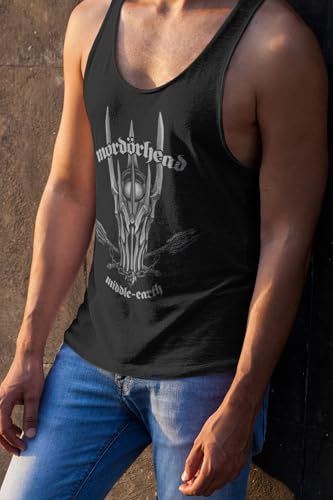 Image of Cotton Graphic Tank Top, Black Skull Print, Casual Round Neck, Regular Fit, All Season Wear, City Theme, Adult Size