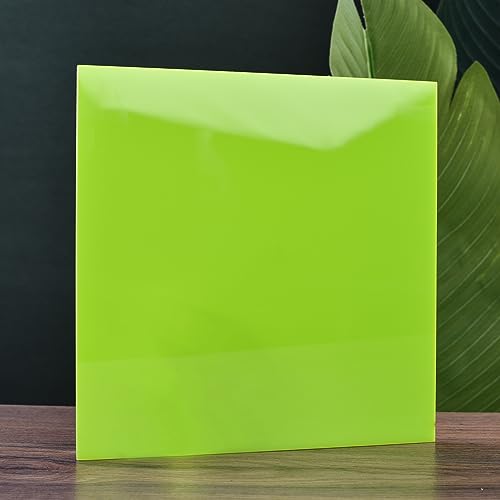 Image of 6 PCS Apple Green Cast Acrylic Sheet 1 /8 Thick 8 x 8 Inch, Opaque Acrylic Sheets for Laser Engraving and Cutting Signs, Light Box, UV Printting, DIY Projects.
