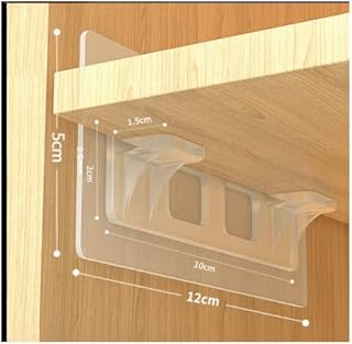 Adhesive Shelf Support Pegs Pin Bracket Punch-Free Fixed and Sticky Hook Wall Sticker Drill Free Nail Instead Holders Closet Cabinet Shelf Support Clips Wall Hangers Perforation-Free Wardrobe
