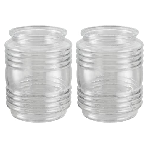 Image of Aspen Creative 23603-02, Replacement Clear Jelly Jar Glass Shade, Use For Indoor And Outdoor, 5-5 /8 inchDia x 4-3 /4 inchH /Fitter 3-1 /4 inch, 2 Pack