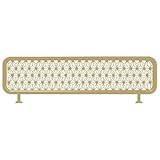 Gold-C - Separadores huecos de hierro para comedores, panel decorativo, divisores de escritorio de restaurante, valla baja para bar de hotel, 140 cm