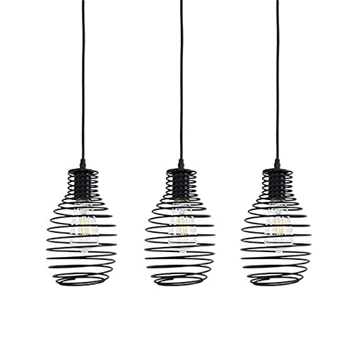 Lampe de plafond salon cage noire en métal pour éclairage de table