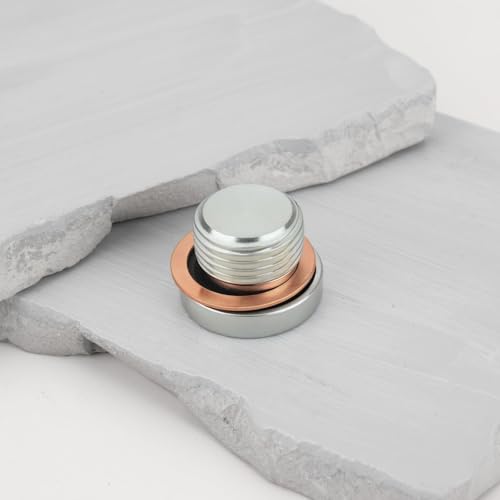 Briny River 2 Stück M18 x 16 mm Kupfer-Unterlegscheiben Sechskant Ölwanne Getriebe Ölablassschrauben 07119905428 7119905428 kompatibel mit Porsch Boxster