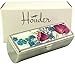Houder Designer Lipstick Case with Mirror for Purse - Decorative Lipstick Holder with Gift Box - Velvet Lined - Protect Your Lipsticks in Style (Violets)