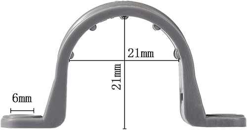 Miniatura 2 de 50 correas de tubo de PVC de 12 pulgada, 2 agujeros de plástico para correa de conducto, abrazaderas de tubo, abrazadera de conducto, clips de