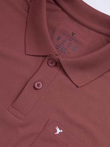Image of TECHNOSPORT Men's Slim Fit Full Sleeve Polo T-Shirt with Collar, MATPIQ Quick Dry Moisture Wicking Polo Tee for Gym Sports Golf and Casual Wear