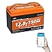 12V 150Ah Lithium Battery LiFePO4 Deep Cycle Battery, with Bluetooth and Low Temperature Protection, Built-in 200A BMS, Max.1920Wh Energy, 2560W Power, Perfect for Trolling Motor, RV, Solar System
