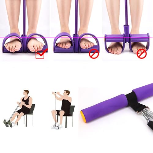 Hayaww Bauchtrainer Bodybuilding Expander Bauchtrainer Multifunktionstrainer Sit-Up Trainingsgeräte Elastische Zugseil Multifunktions-Leg-Exerciser Arm Krafttraining Einstellbarer Widerstand (A)