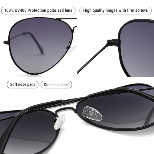 Image of Pro Acme Aviator Sunglasses for Men Women Classic Polarized UV400 Protection