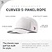 Branded Bills Old Glory PVC Curved 5 Panel Rope Hat, White/RWB Rope, Fits 7-7 7/8, Adjustable Snapback | Lightweight, Comfort Stretch, & Quick Dry Baseball Cap
