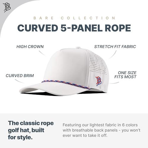 Image of Branded Bills Chicago Flag Hats for Men, 5 Panel Curved Rope Baseball Cap, Adjustable Snapback