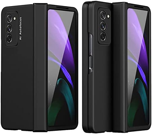 Miimall Compatible with Samsung Galaxy Z Fold 2 Case, Hinge Protection Hard PC Cover with Magnetic Kickstand Ultra Slim Anti-Drop Anti-Scratch Cover for Galaxy Z Fold 2-Black