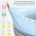 20 Pack Disposable Toilet Seat Cover Waterproof Non-Woven Fabric, Disposable Toilet Seat Covers for Travel, Disposable Seat Covers for Outing Hotel Hospital Public Toilet (Blue+Pink)