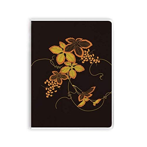 Journal couverture souple fleur peinture japonaise marron pour l'écriture
