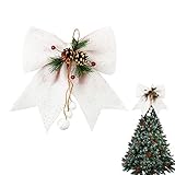 ❄️【Amplia aplicación】Estos lazos grandes se pueden utilizar para decorar la parte superior del árbol/guirnalda de corona de Navidad, también caja de regalo de Navidad. Lazos de cinta que envuelven un gran regalo de inauguración de la casa para familiares, amigos, vecinos y conocidos.