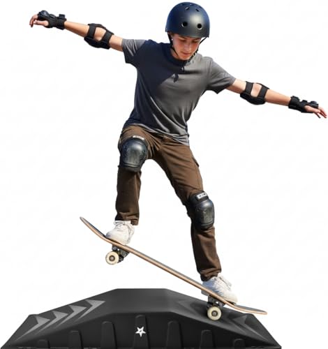 Yes4All Single-Piece Skateboard Ramp, Bike Ramp, Skate Ramp - Durable & Designed for Beginners, Capacity 220Lbs - 44' Length