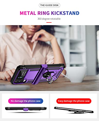 Onola CN-0210 For Samsung Galaxy Z Flip 4 Case, Galaxy Z Flip 3 Case With Hinge Protection And 360°Rotate Ring Magnetic Kickstand Heavy Duty Protective Case thumb #5
