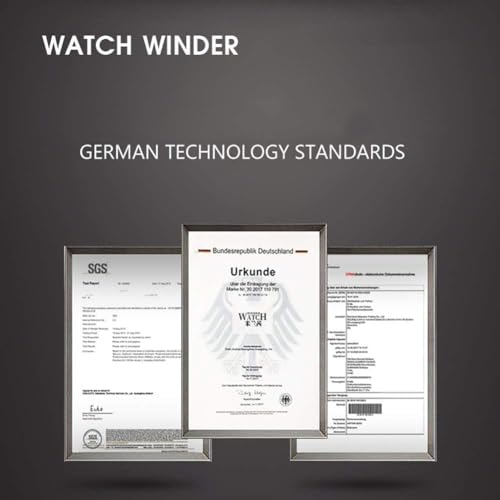 FENOKD Wooden Automatic Watch Winder Box Display Storage Box, Quiet Motor and 5 Modes, Suit for Mechanical (C A)