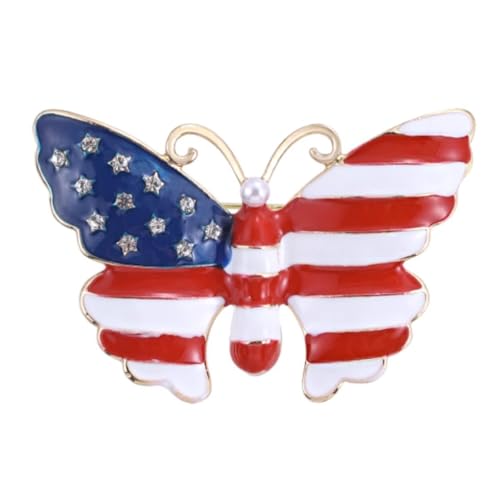 Image of USA Flag Brooch Pin Souvenir for United States of 2026 Veteran's Day Pin Patriotic Accessories Independence Day Decor Gifts for Sister
