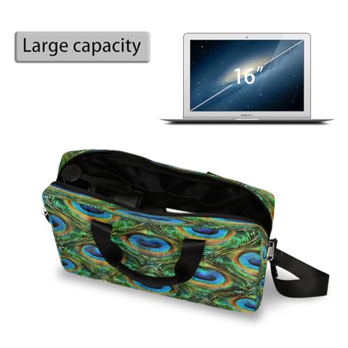 Bolso para portátil con plumas de pavo real 16 pulg miniatura 4