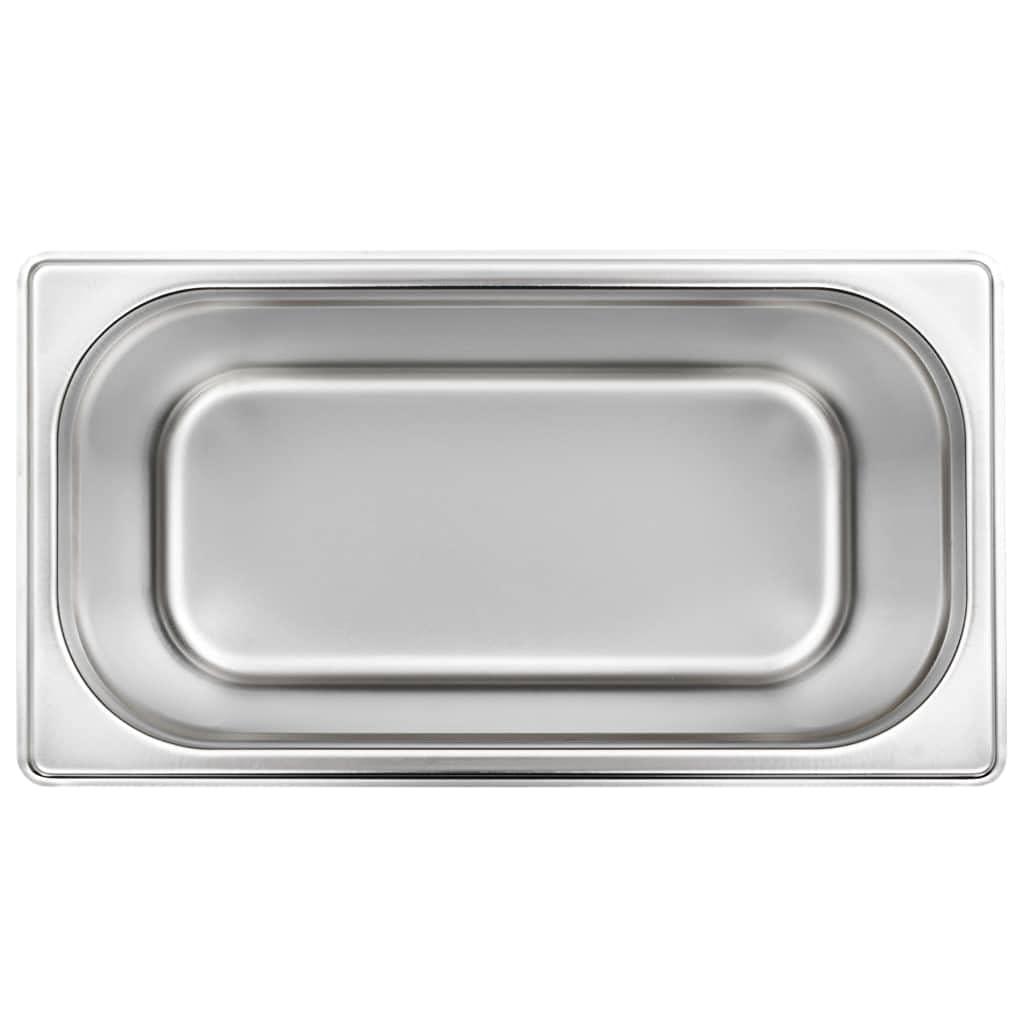 4 recipientes para gastronomía, acero inoxidable GN 1/3, 200 mm, apilables, para cocina profesional, buffet, catering, restaurante, hotel, fiesta, bain-marie, chafing dish, calentador de