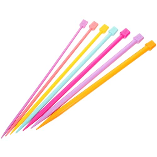 Agujas de tejer de plástico PRETYZOOM de 25 cm para tejer bufandas cómodamente en el sofá