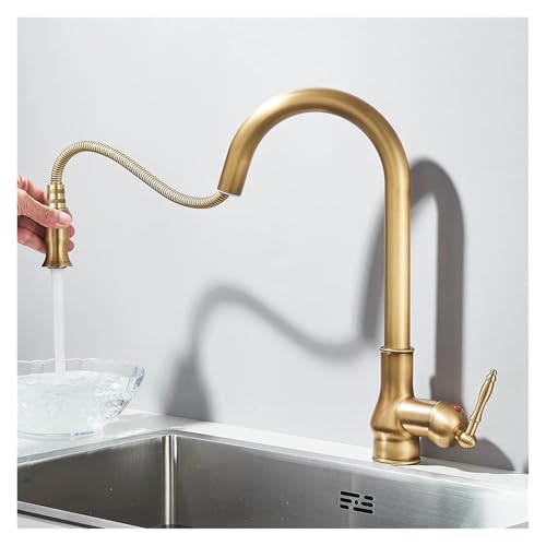 Disfruta de tu cocina tradicional con este grifo de latón antiguo y flexible 3