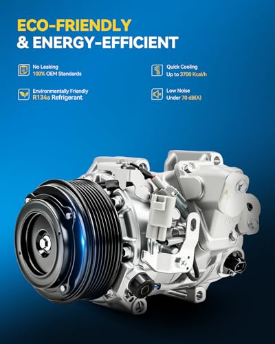 Image of PHILTOP 140717NEW Air Conditioner AC Compressor with Clutch for Lexus ES350 2007-2013, Toyota Sienna 2007-2010,Venza 2010-2015 3.5L