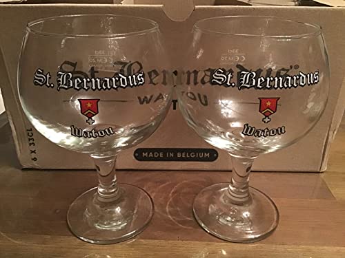 St. Bernardus Watou Belgian Ale Chalice/Goblet Beer Glass - Set of 2