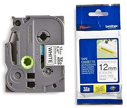 Brother P-Touch Tze S231 TABEL TAPE 12MM × 8M أسود على أبيض