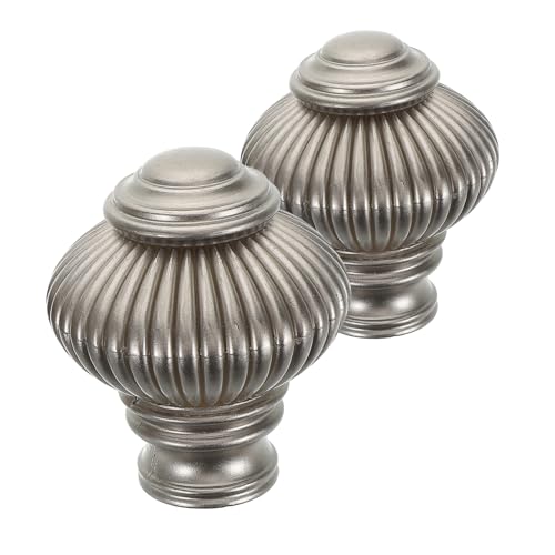 Ciieeo Curtain Rod End Cap Set Plastic Finials Nonslip Design for Drapery Rods Home Office Decorative Accessory