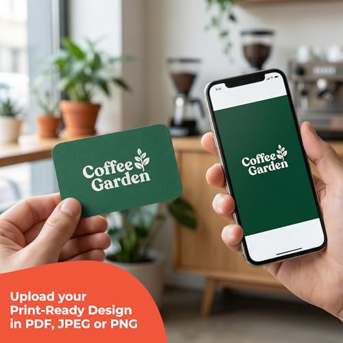 Cimpress Custom Business Cards with Rounded Corners, Pack of 50, Add Your Design or Logo, 10PT Durable Matte 250GSM Paper, 3.62 x 2.12 Inches, Double Sided Print, For Small Business and Events