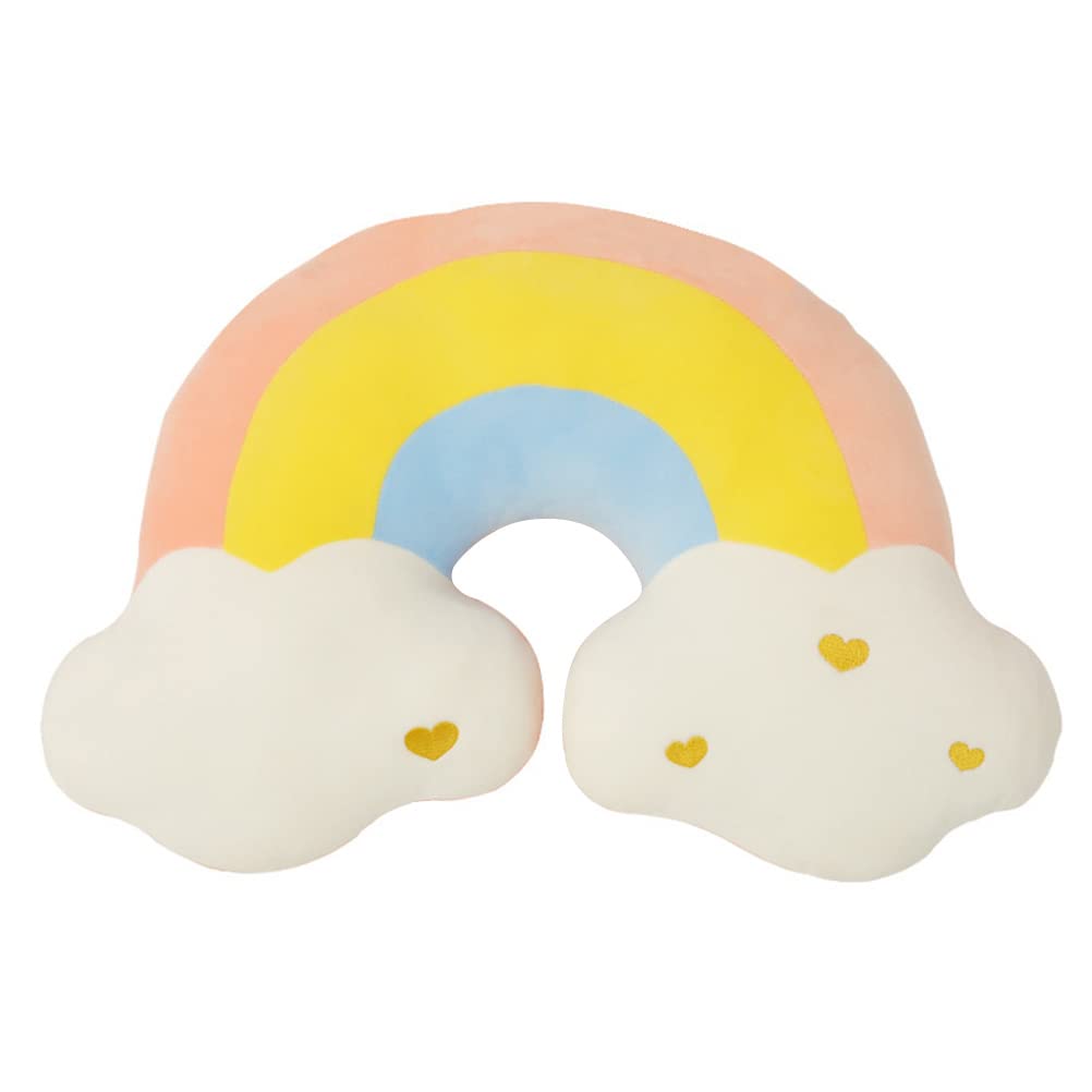 jojofuny Cojín De Almohada con Diseño De Arcoíris Refuerza Almohadas Adorno De Almohada De Arcoíris para El Hogar. Almohada Nube Arcoiris Almohada Arcoiris Felpa Modelado Cojín Almohada