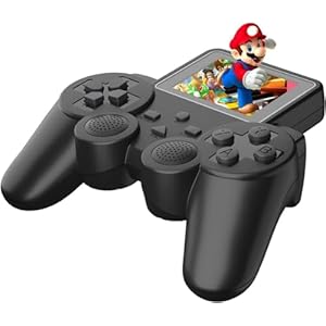 New World S10 Handheld Game Console,Classic Retro Video Gaming Player Colorful LCD Screen USB Rechargeable Portable Game Console with 520 in 1 Classic Old Games Best Toy Gift for Kids- Black