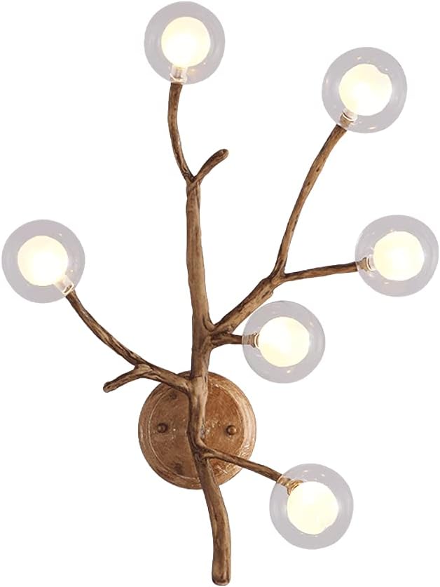 aitian aitian Nordic creatieve wandlamp, gepersonaliseerde boomvormige driekleurige dimbare G4 lamphouder bubble wandlamp, aan de muur gemonteerde trap gangpad slaapkamer nachtkastje decoratieve lamp
