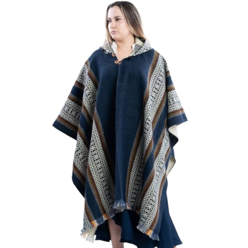 QISU Alpaca Wool Poncho Handmade in Ecuador