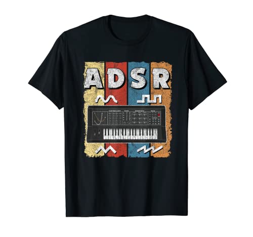 Vintage ADSR Waveform Techno Envelope Analog Synthesizer T-Shirt