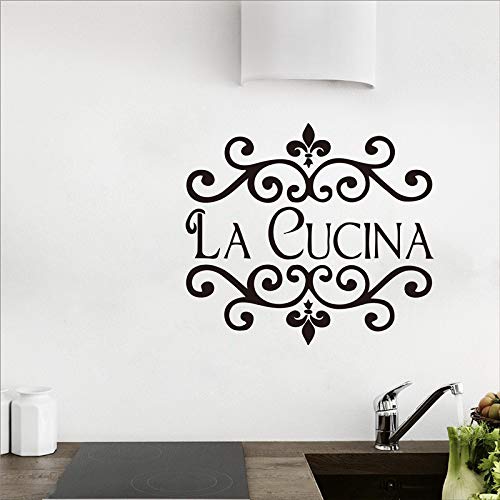 Gadgets Wrap La Cucina Kitchen Wall Sticker Italian Home Kitchen Quote Wall Decor Flower Kitchen Vinyl