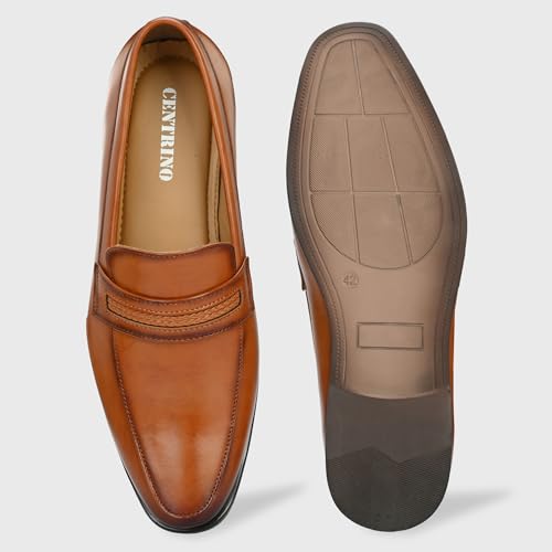 Image of Centrino Mens 6537 Formal Shoe for Men | Soft Cushioned Insole for All-Day Comfort | Stylish & Elegant Design | Perfect for Office, Business Casual & Formal Attire 6537-1 Black 11
