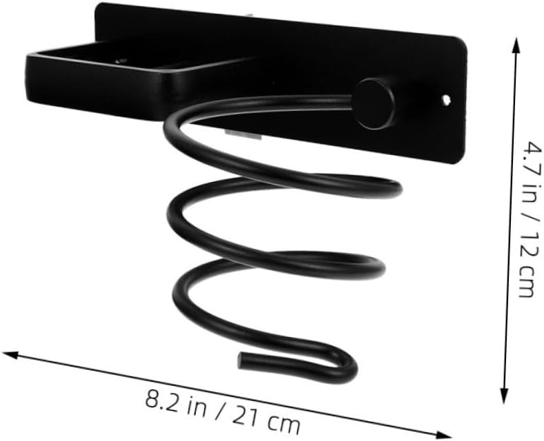 Ciieeo 1 Set Hair Dryer Holder Hair Dryer Shelf Holder Hairdryer for Bathroom Blow Dryer Wall Bathroom Blow Dryer Wall Mount Black Aluminum Alloy