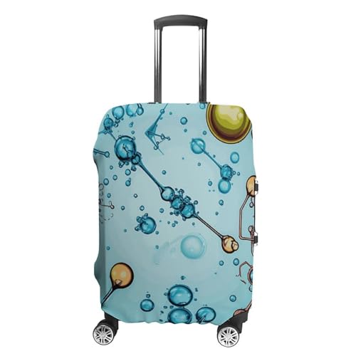 Abstraction Biology Chemistry Travel Luggage Cover Anti-scratch Suitcase Cover Elastic Suitcase Protective Cover Fits 19-32 Inch Luggage S