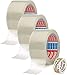 Tesa 3 Rollen Transparent Paketklebeband - 50mm X 66m +Gratis Tesafilm [15mm X 10m]