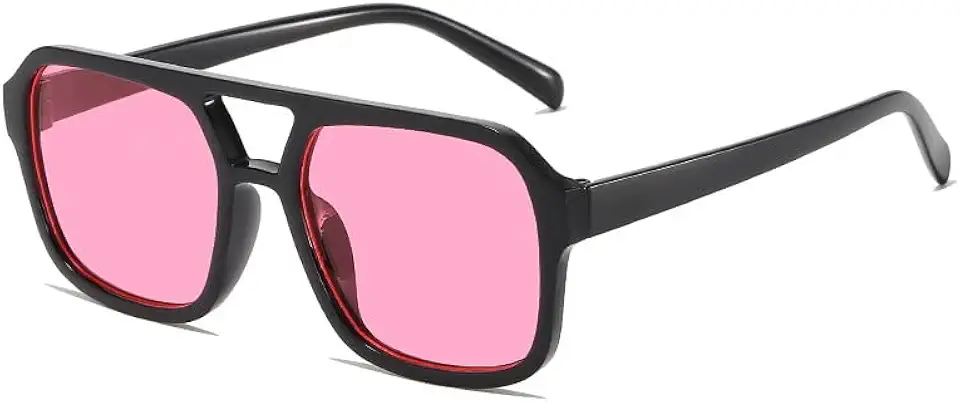 Óculos de Sol Retrô Quadrado Vintage Unissex Estilo Influencer Proteção UV400 Lentes Espelhadas Leves Confortáveis para Homens e Mulheres