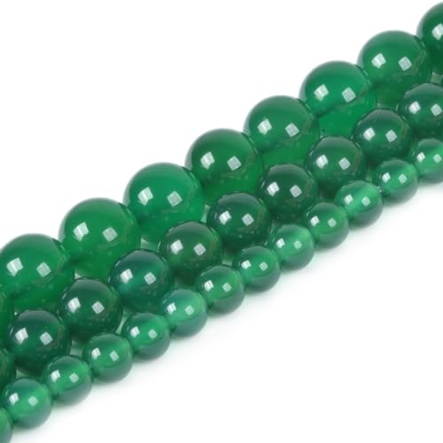 Green Agate 10mm Gemstone Round Loose Strand Beads for DIY Necklace Bracelet Jewelry Making 15 Inch